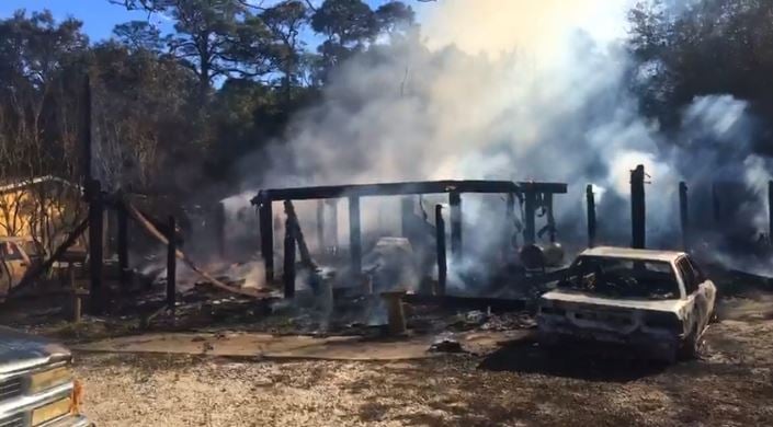 Crews From Multiple Departments Battle House Fire On Dauphin Isl ...